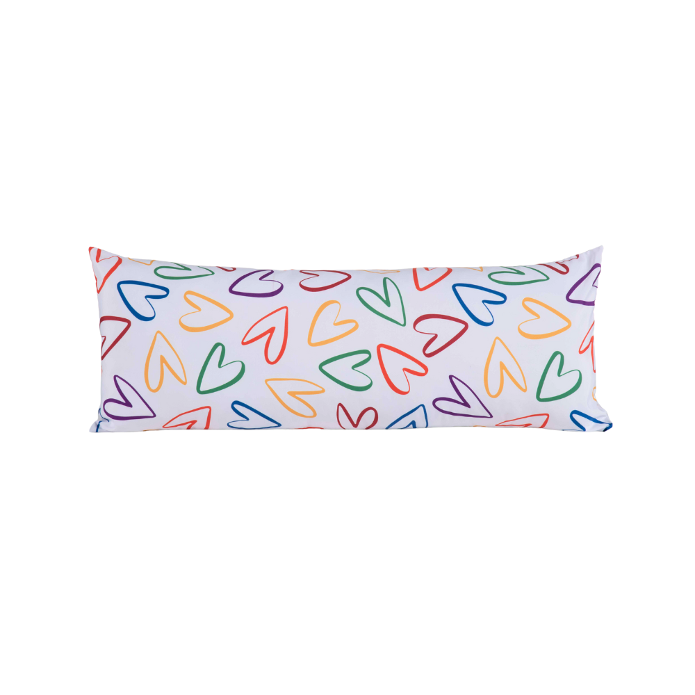 Capa Para Travesseiro Fofuxinho Colorê 1 Peça 90cm x 35cm 100% Poliéster Com Zíper Smile