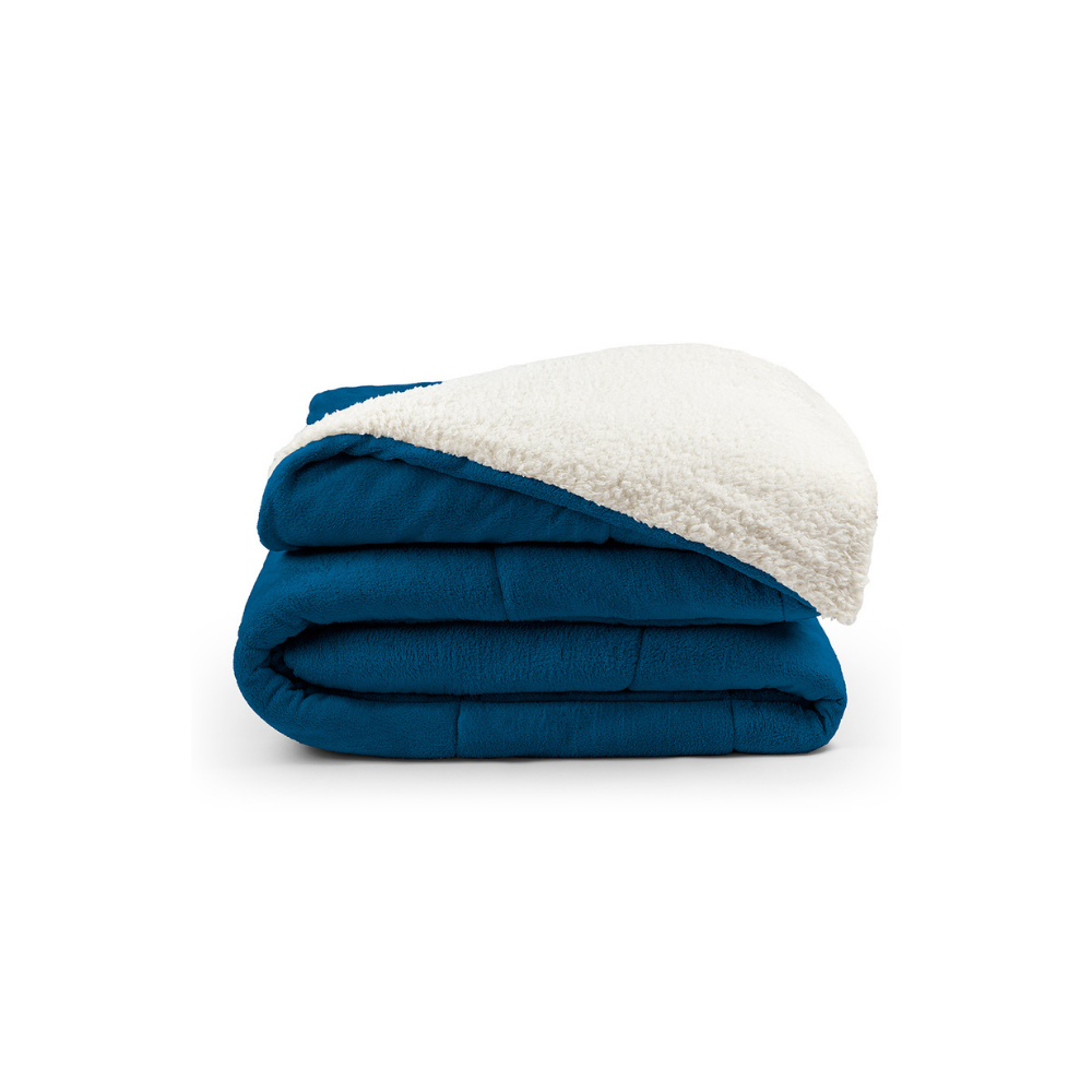 Coberdrom Cobertor Dupla Face 1 Peça Solteiro Manta Soft e Sherpa de Carneiro