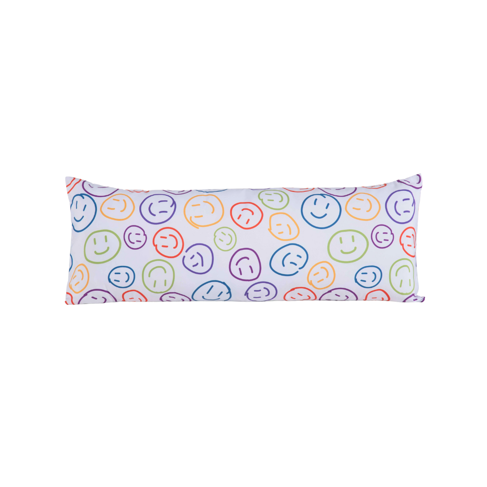 Capa Para Travesseiro Fofuxinho Colorê 1 Peça 90cm x 35cm 100% Poliéster Com Zíper Smile