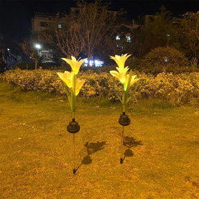 Flor de Lírio Lâmpada LED Solar