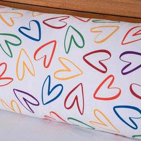 Capa Para Travesseiro Fofuxão Colorê 1 Peça 1,46m x 46cm 100% Poliéster Com Zíper Smile
